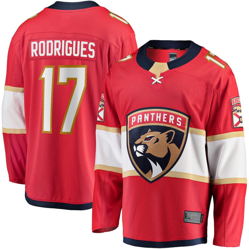 Kdoa F.Panthers #17 Evan Rodrigues Red Home Breakaway Jerseys