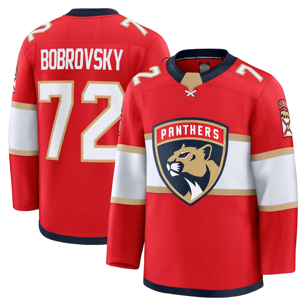 Kdoa F.Panthers #72 Sergei Bobrovsky Red Premium Jerseys