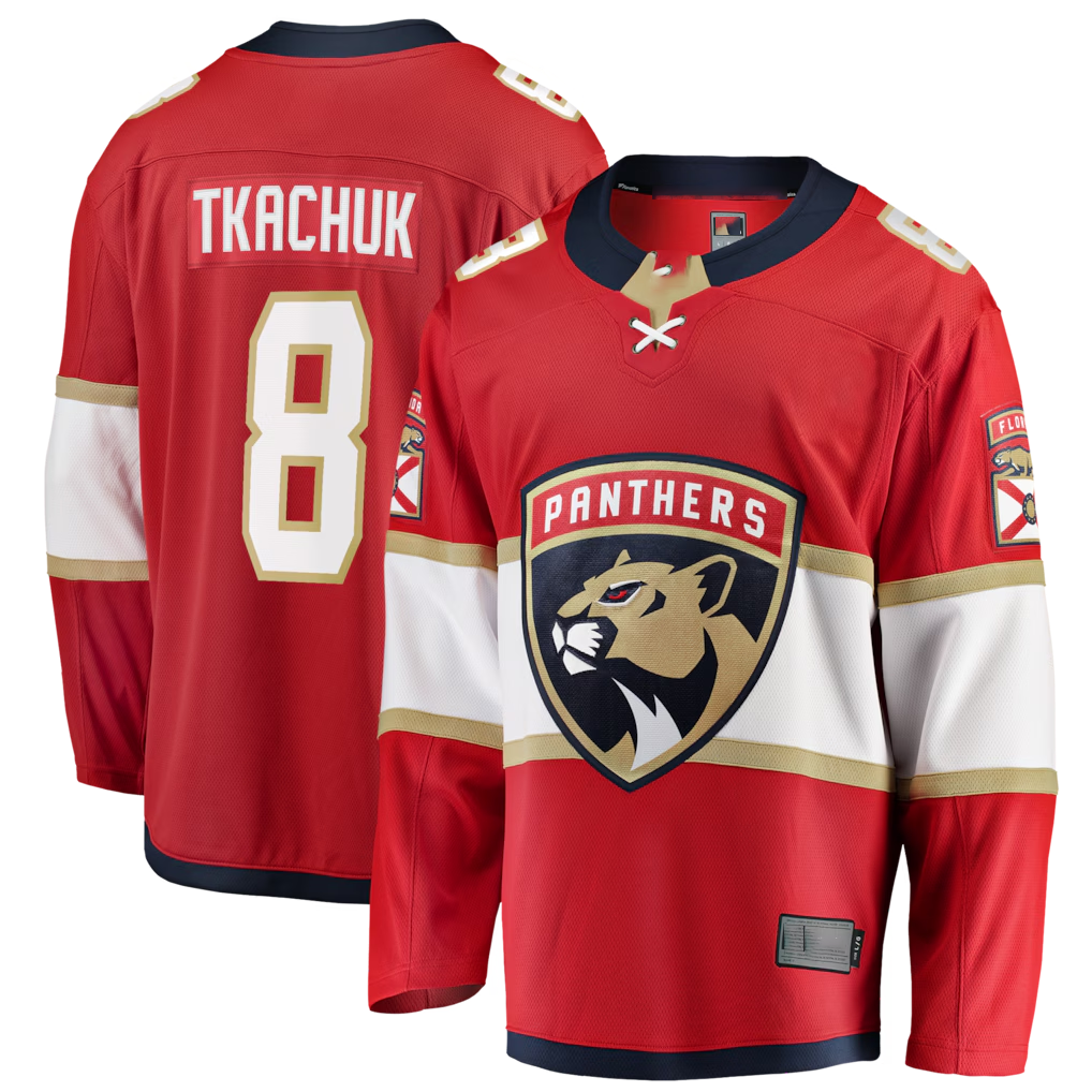Kdoa F.Panthers #8 Brady Tkachuk Red Home Breakaway Jerseys
