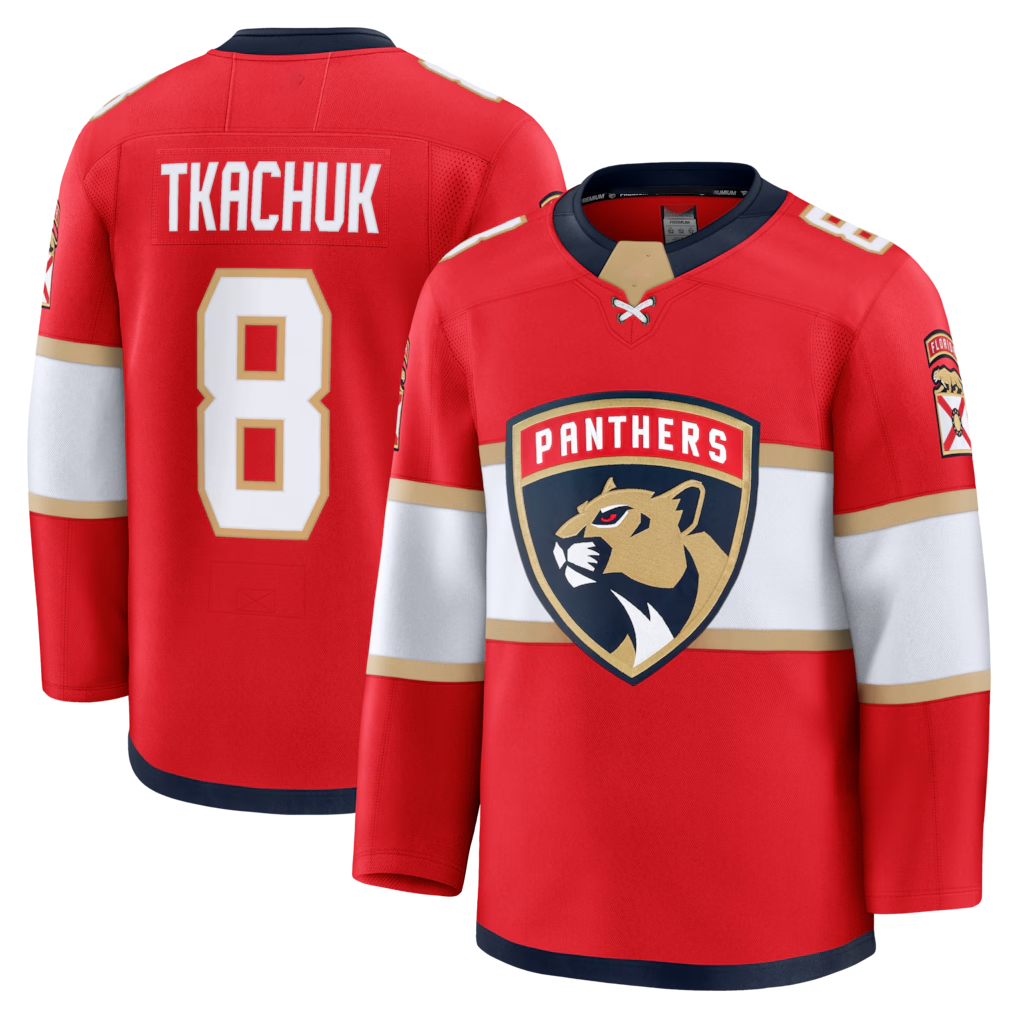Kdoa F.Panthers #8 Brady Tkachuk Red Home Premium Jerseys