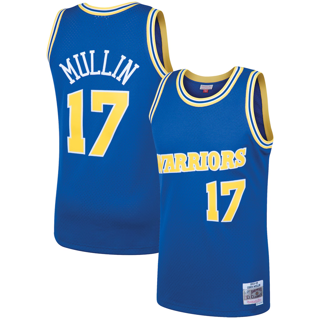 Kdoa G.State Warriors #17 Chris Mullin Mitchell & Ness Royal 199394 Hardwood Classics Swingman Jerseys