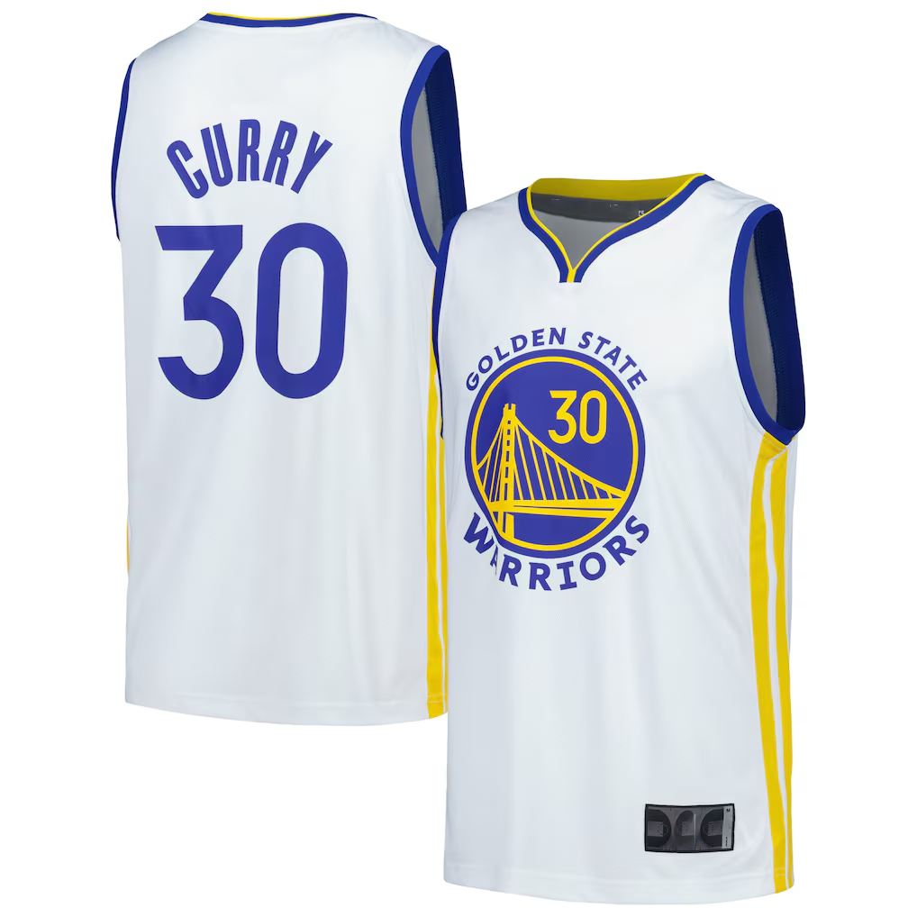 Kdoa G.State Warriors #30 Stephen Curry White Fast Break Replica Player Jerseys - Association Edition
