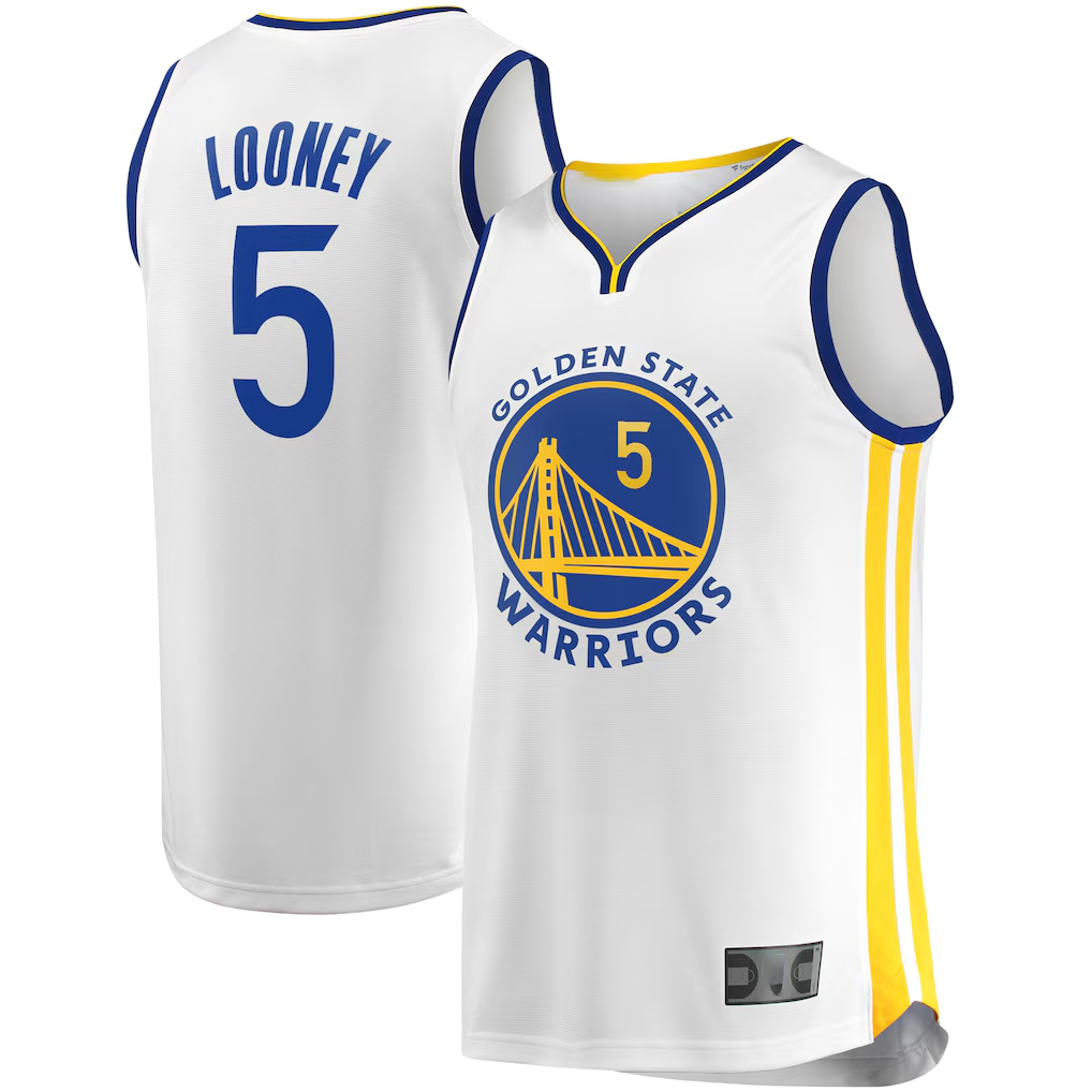 Kdoa G.State Warriors #5 Kevon Looney White Fast Break Player Replica Jerseys - Association Edition