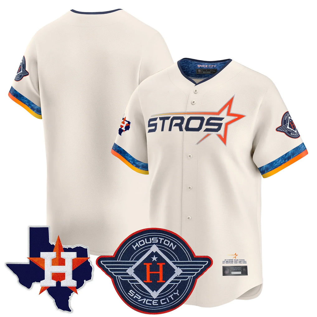 Kdoa H.Astros Cream City Connect Texas Patch Vapor Premier Blank Player Limited Home Stitched Jerseys