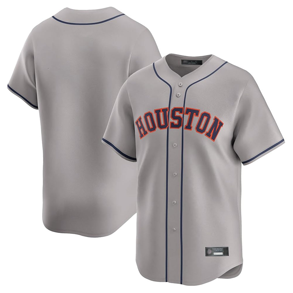 Kdoa H.Astros Gray Home Limited Blank Player Stitched Jerseys