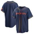 Kdoa H.Astros Navy City Connect Home Game Blank Player Stitched Jerseys
