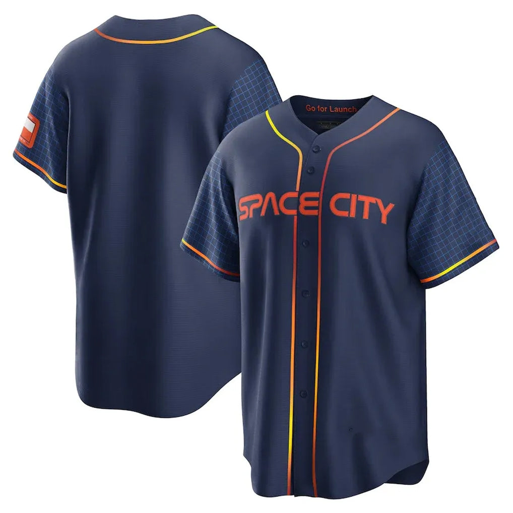 Kdoa H.Astros Navy City Connect Home Game Blank Player Stitched Jerseys