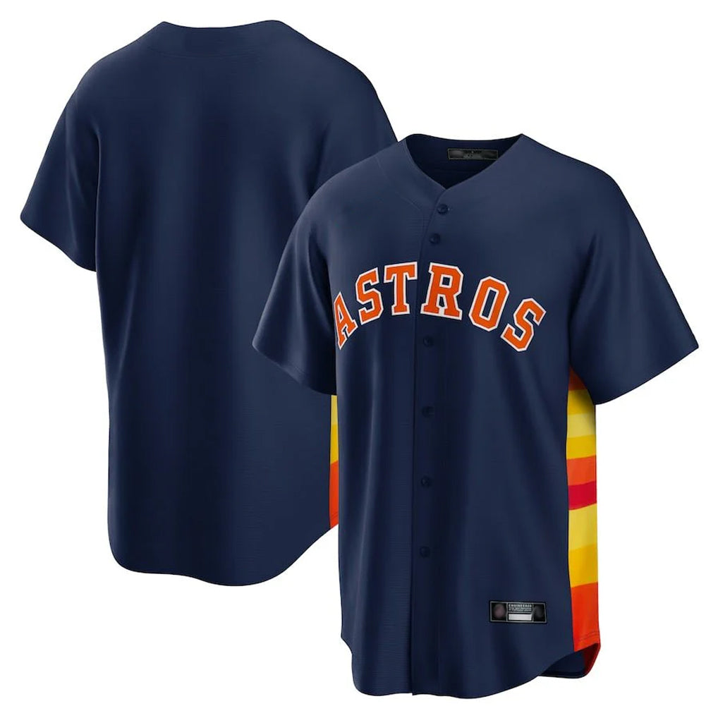 Kdoa H.Astros Navy Home Game Blank Player Stitched Jerseys