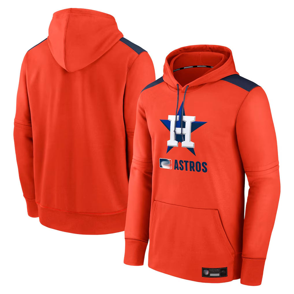 Kdoa H.Astros Orange Club Fleece Pullover Hoodie Blank Player Stitched Jerseys