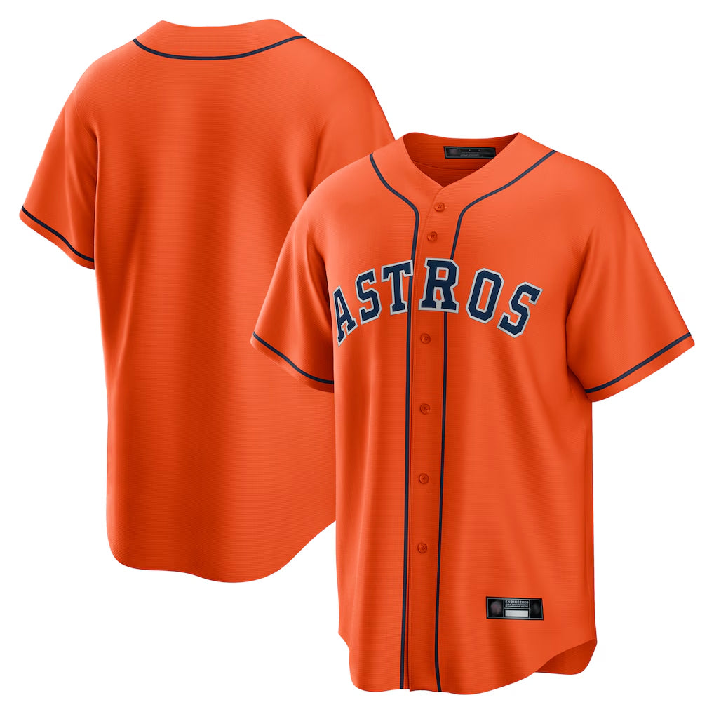 Kdoa H.Astros Orange Home Game Blank Player Stitched Jerseys