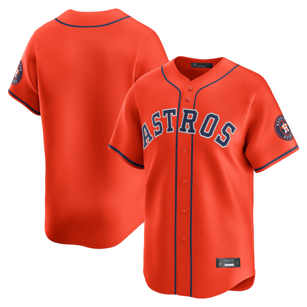 Kdoa H.Astros Orange Home Limited Blank Player Stitched Jerseys
