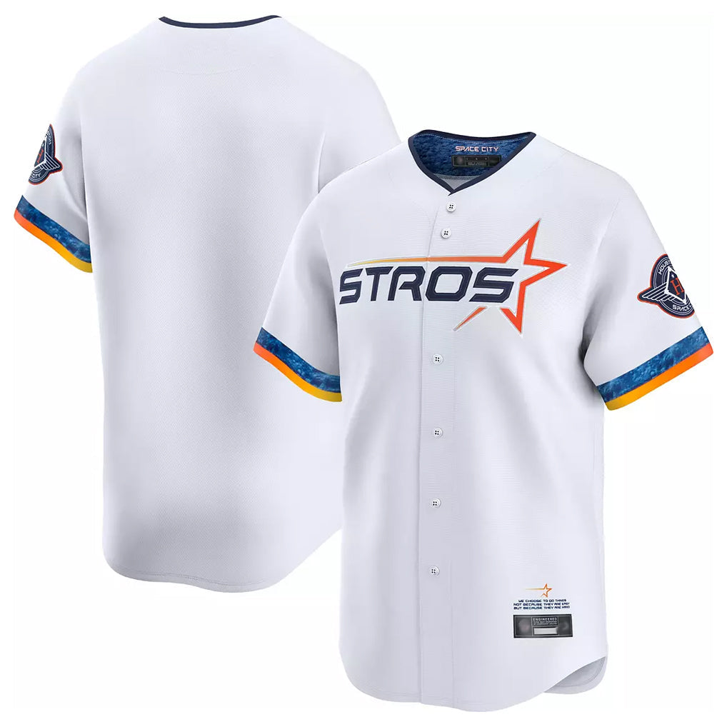 Kdoa H.Astros White City Connect Limited Home Blank Player Stitched Jerseys