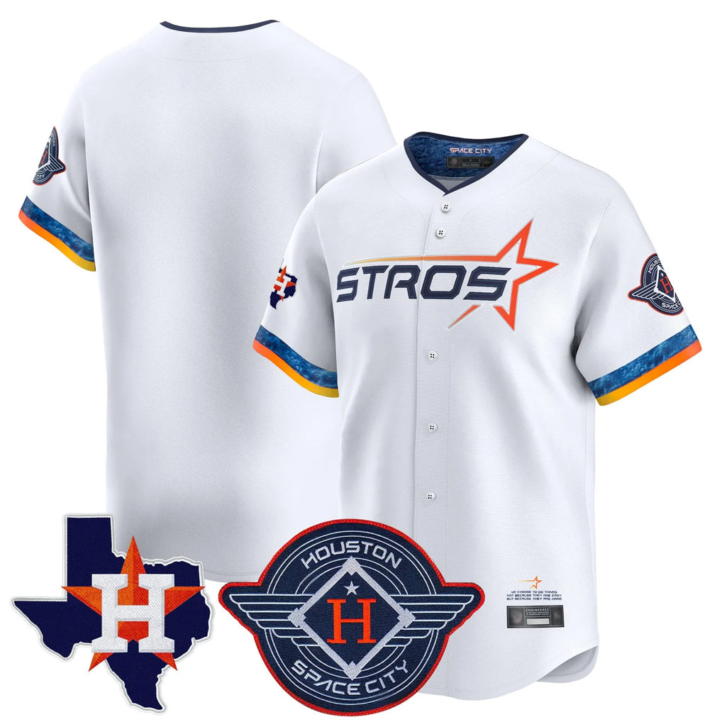 Kdoa H.Astros White City Connect Texas Patch Vapor Premier Blank Player Limited Home Stitched Jerseys