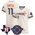 Kdoa H.Astros #11 Cam Smith Player Cream City Connect Texas Patch Vapor Premier Limited Elite Home Stitched Jerseys