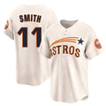 Kdoa H.Astros #11 Cam Smith Player Cream Throwback Cooperstown Collection Limited Stitched Jerseys