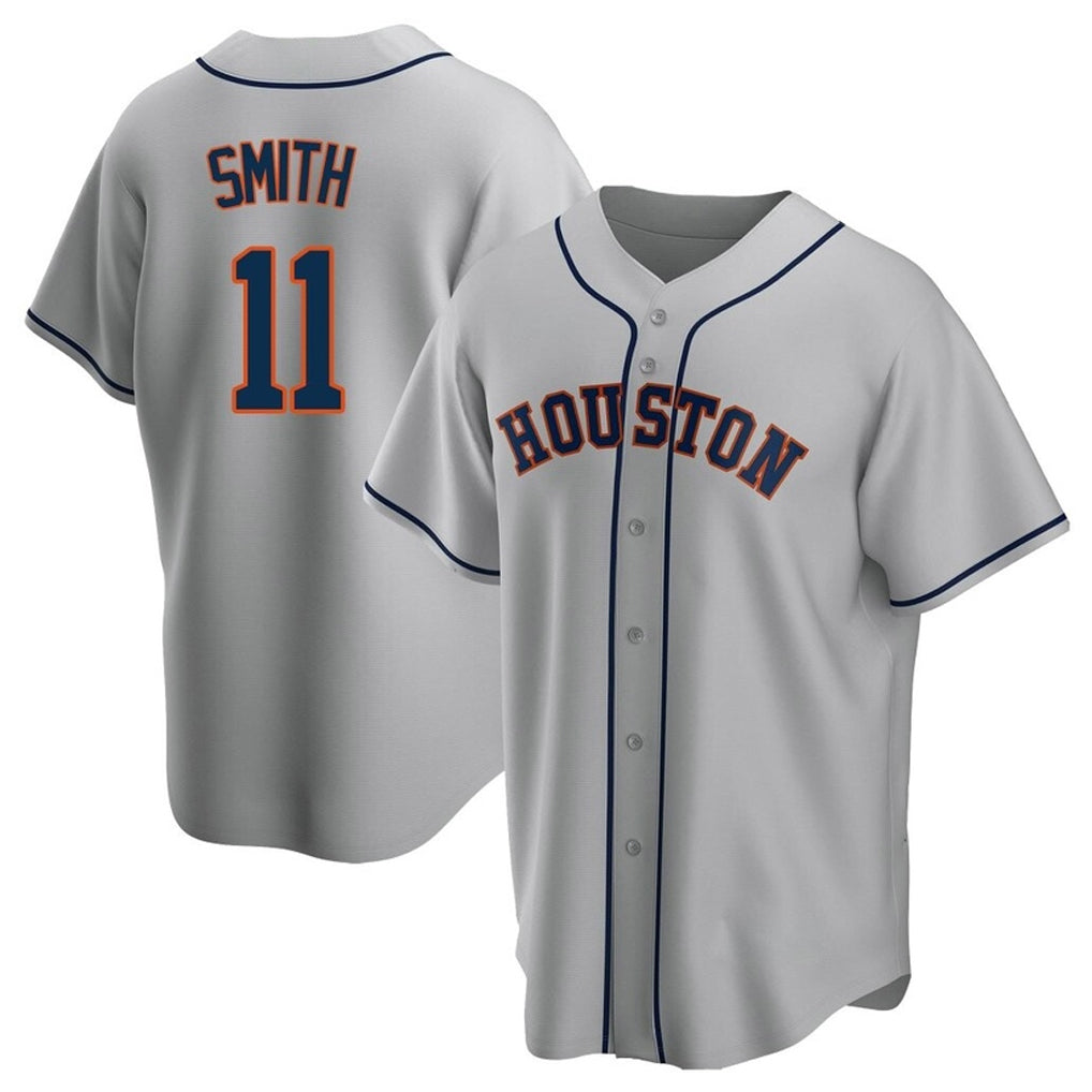 Kdoa H.Astros #11 Cam Smith Player Gray Home Game Stitched Jerseys