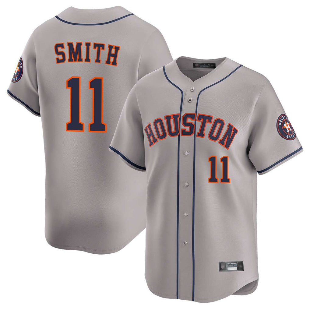 Kdoa H.Astros #11 Cam Smith Player Gray Home Limited Stitched Jerseys
