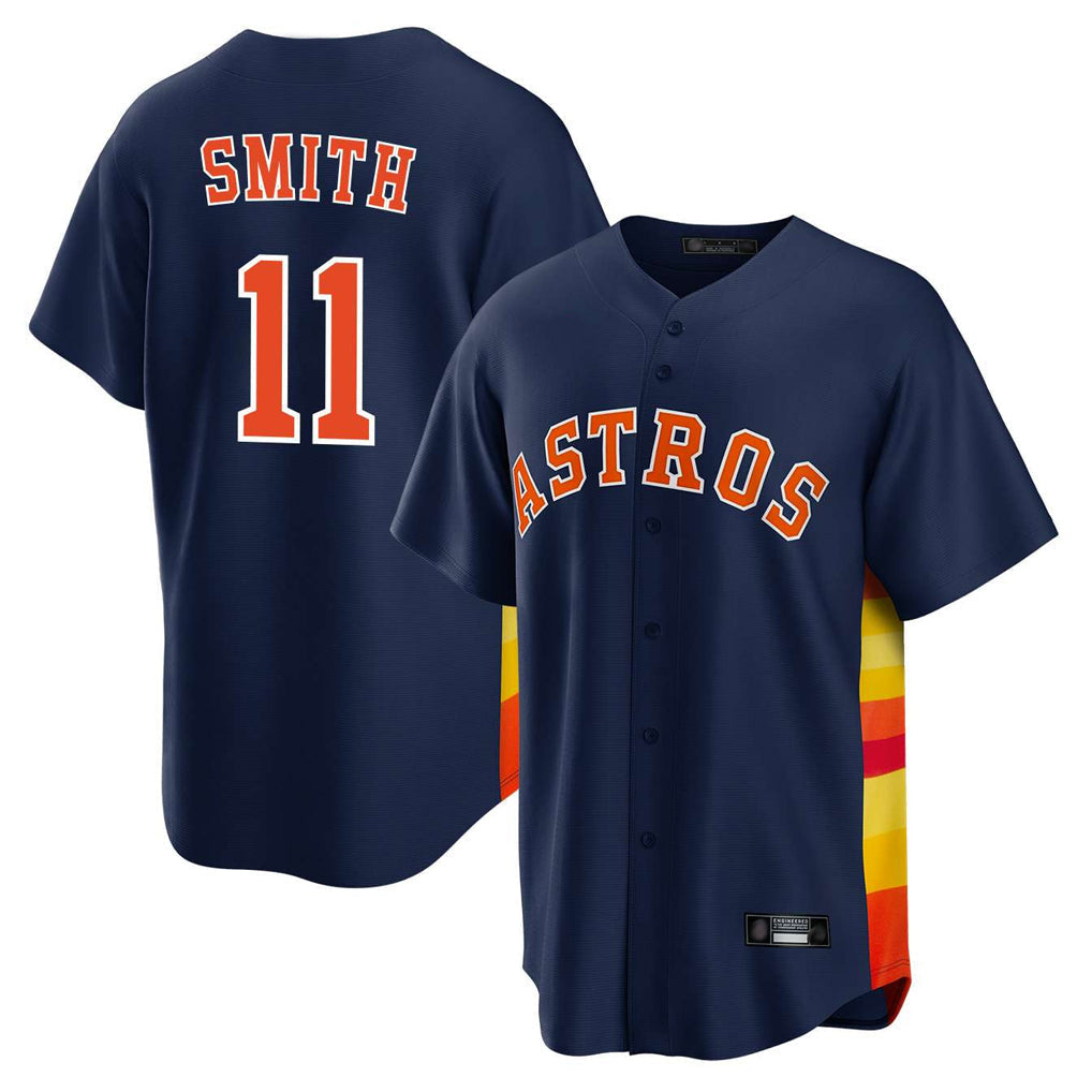 Kdoa H.Astros #11 Cam Smith Player Navy Home Game Stitched Jerseys