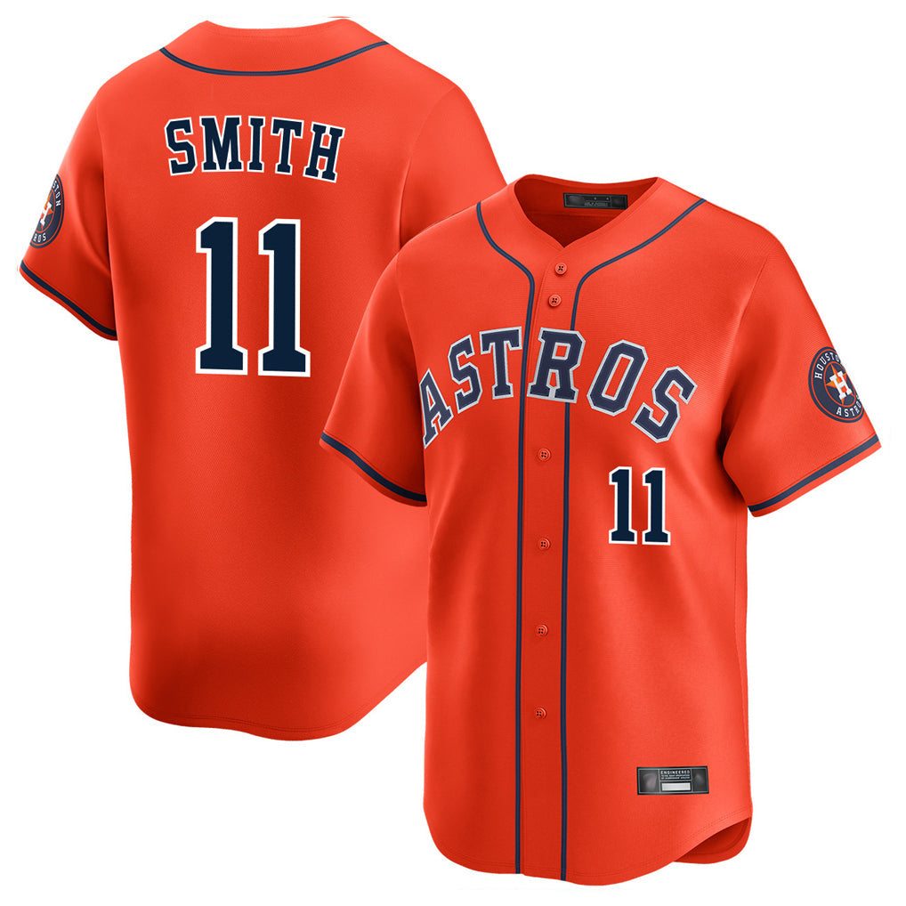 Kdoa H.Astros #11 Cam Smith Player Orange Home Limited Stitched Jerseys