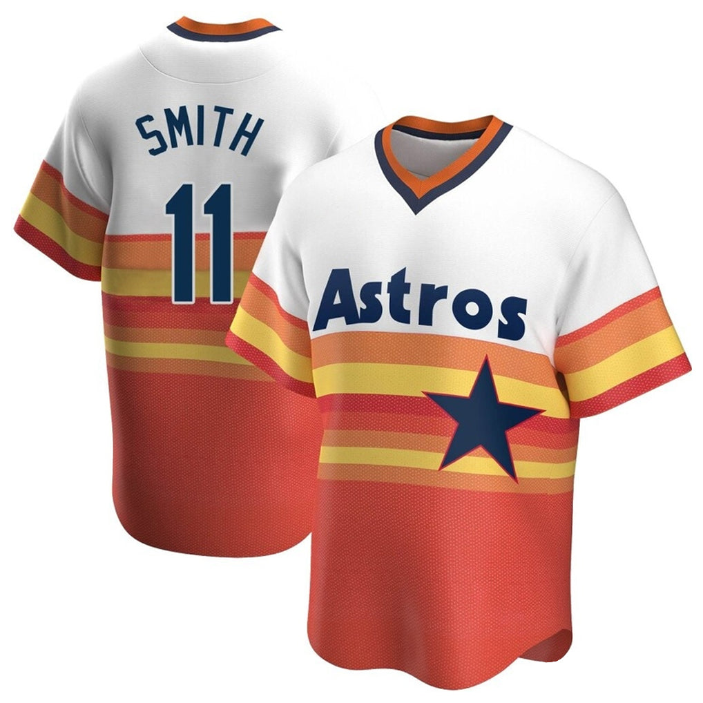 Kdoa H.Astros #11 Cam Smith Player Rainbow Cooperstown Collection T-shirt Stitched Jerseys