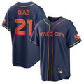 Kdoa H.Astros #21 Yainer Diaz Player Navy City Connect Home Game Stitched Jerseys