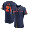 Kdoa H.Astros #21 Yainer Diaz Player Navy City Connect Limited Elite Home Stitched Jerseys
