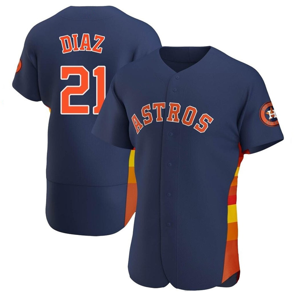 Kdoa H.Astros #21 Yainer Diaz Player Navy Home Limited Elite Stitched Jerseys