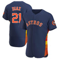 Kdoa H.Astros #21 Yainer Diaz Player Navy Home Limited Elite Stitched Jerseys