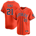 Kdoa H.Astros #21 Yainer Diaz Player Orange Home Limited Stitched Jerseys