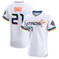 Kdoa H.Astros #21 Yainer Diaz Player White City Connect Limited Elite Home Stitched Jerseys