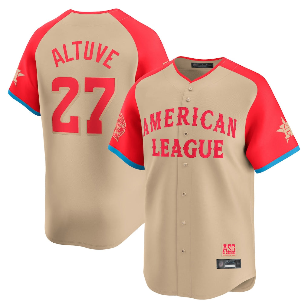 Kdoa H.Astros #27 Jose Altuve Player Cream American League All-Star Game Limited Stitched Jerseys