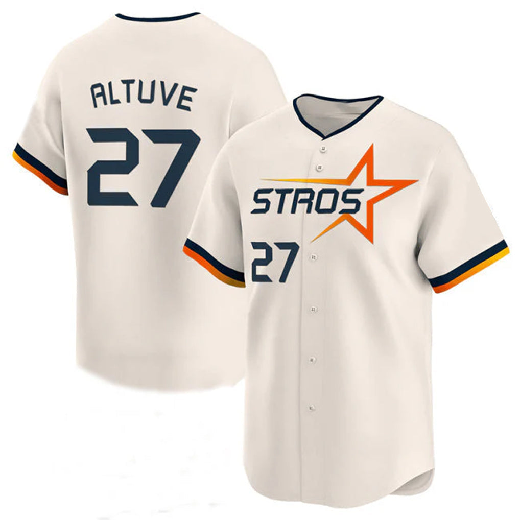 Kdoa H.Astros #27 Jose Altuve Player Cream City Connect Limited Home Stitched Jerseys