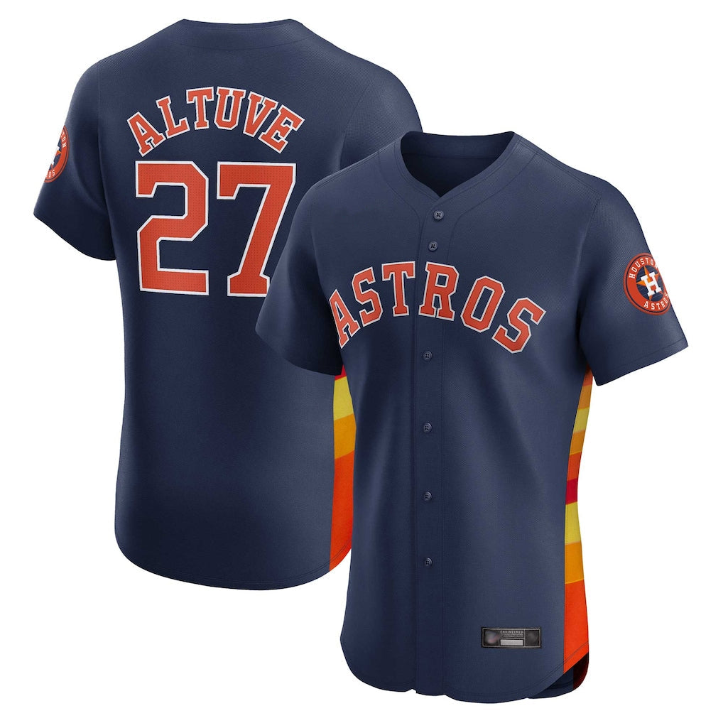 Kdoa H.Astros #27 Jose Altuve Player Navy Limited Elite Home Stitched Jerseys