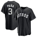 Kdoa H.Astros #3 Jeremy Pe?a Player Black Home Game Stitched Jerseys