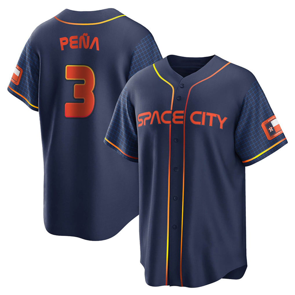 Kdoa H.Astros #3 Jeremy Pe?a Player Navy City Connect Home Game Stitched Jerseys