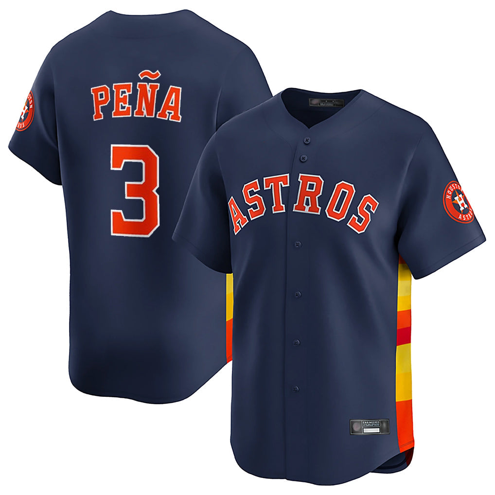 Kdoa H.Astros #3 Jeremy Pe?a Player Navy Home Limited Stitched Jerseys