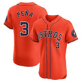 Kdoa H.Astros #3 Jeremy Pe?a Player Orange Home Limited Elite Stitched Jerseys