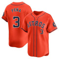 Kdoa H.Astros #3 Jeremy Pe?a Player Orange Home Limited Stitched Jerseys