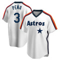 Kdoa H.Astros #3 Jeremy Pe?a Player White Cooperstown Collection T-shirt Stitched Jerseys