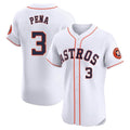 Kdoa H.Astros #3 Jeremy Pe?a Player White Limited Elite Home Stitched Jerseys