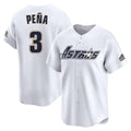 Kdoa H.Astros #3 Jeremy Pe?a Player White Throwback Cooperstown Collection Limited Stitched Jerseys