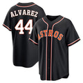 Kdoa H.Astros #44 Yordan Alvarez Player Black Fashion Out Home Game Stitched Jerseys