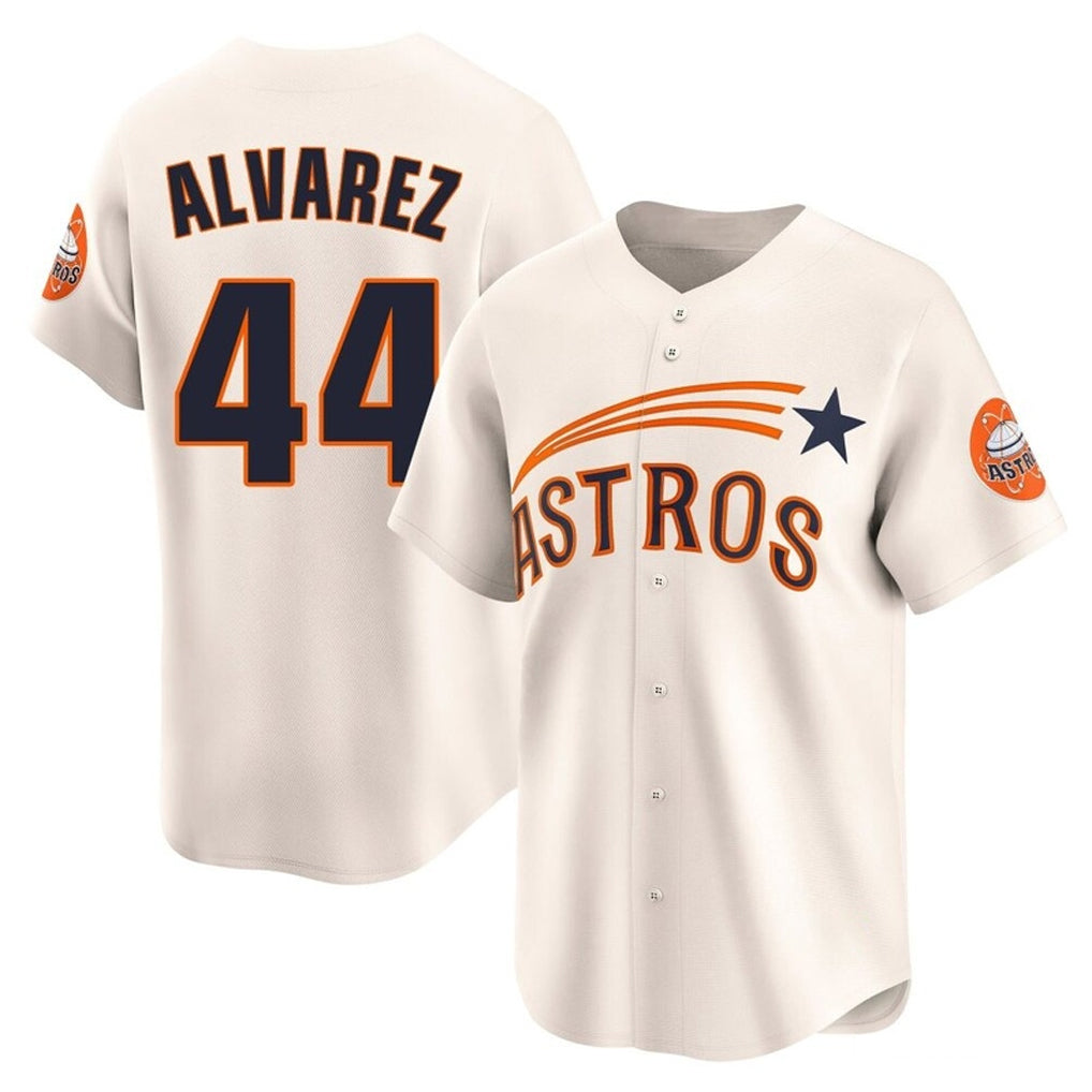 Kdoa H.Astros #44 Yordan Alvarez Player Cream Throwback Cooperstown Collection Limited Stitched Jerseys