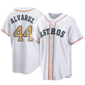 Kdoa H.Astros #44 Yordan Alvarez Player Gold Collection Game Home Stitched Jerseys