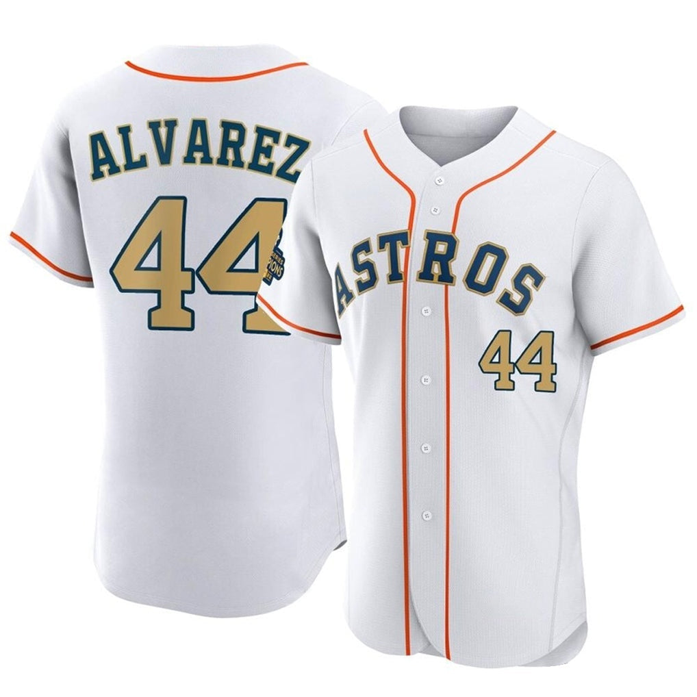 Kdoa H.Astros #44 Yordan Alvarez Player Gold Collection Limited Elite Home Stitched Jerseys