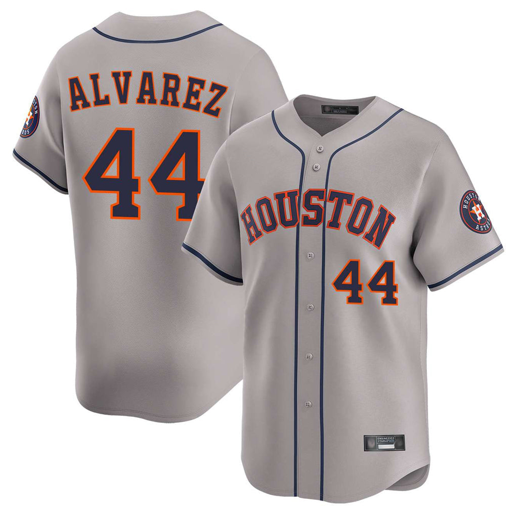 Kdoa H.Astros #44 Yordan Alvarez Player Gray Home Limited Stitched Jerseys