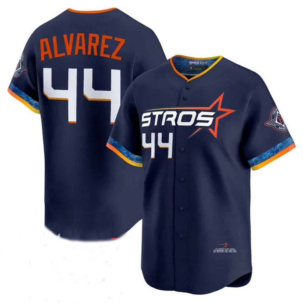 Kdoa H.Astros #44 Yordan Alvarez Player Navy City Connect Limited Home Stitched Jerseys