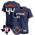 Kdoa H.Astros #44 Yordan Alvarez Player Navy City Connect Texas Patch Vapor Premier Limited Elite Home Stitched Jerseys