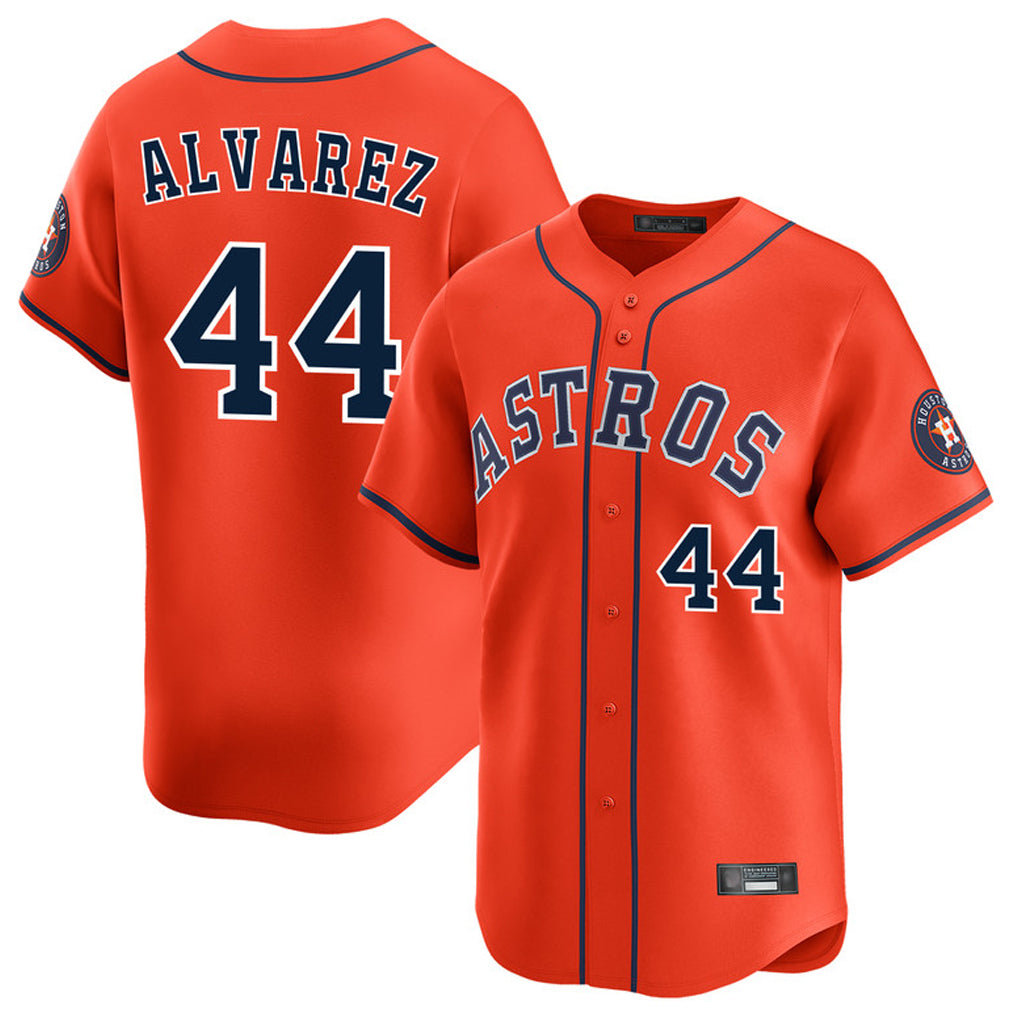 Kdoa H.Astros #44 Yordan Alvarez Player Orange Home Limited Stitched Jerseys