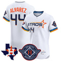 Kdoa H.Astros #44 Yordan Alvarez Player White City Connect Texas Patch Vapor Premier Limited Elite Home Stitched Jerseys